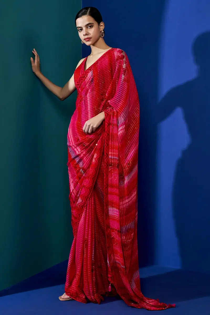 088 Bollywood Crochet Sequence Wholesale Designer Sarees
